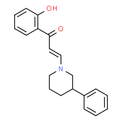 ChemSpider 2D Image | (2E)-1-(2-Hydroxyphenyl)-3-[(3R)-3-phenyl-1-piperidinyl]-2-propen-1-one | C20H21NO2