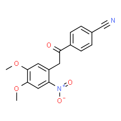 ChemSpider 2D Image | 4-[(4,5-Dimethoxy-2-nitrophenyl)acetyl]benzonitrile | C17H14N2O5