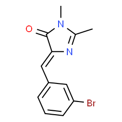 ChemSpider 2D Image | (5Z)-5-(3-Bromobenzylidene)-2,3-dimethyl-3,5-dihydro-4H-imidazol-4-one | C12H11BrN2O