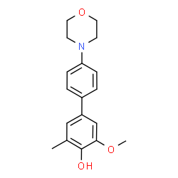 ChemSpider 2D Image | 3-Methoxy-5-methyl-4'-(4-morpholinyl)-4-biphenylol | C18H21NO3