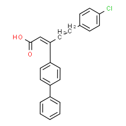 ChemSpider 2D Image | (2Z)-3-(4-Biphenylyl)-5-(4-chlorophenyl)-2-pentenoic acid | C23H19ClO2