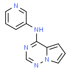 ChemSpider 2D Image | N-(3-Pyridinyl)pyrrolo[2,1-f][1,2,4]triazin-4-amine | C11H9N5