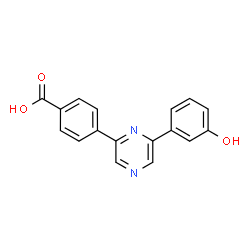 ChemSpider 2D Image | 4-[6-(3-Hydroxyphenyl)-2-pyrazinyl]benzoic acid | C17H12N2O3