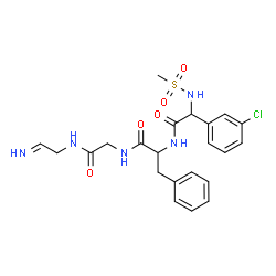 ChemSpider 2D Image | N-{(2S)-2-(3-Chlorophenyl)-2-[(methylsulfonyl)amino]acetyl}-L-phenylalanyl-N-(2-iminoethyl)glycinamide | C22H26ClN5O5S