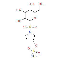 ChemSpider 2D Image | (6S)-2,6-Anhydro-6-{[(3R)-3-(sulfamoyloxy)-1-pyrrolidinyl]sulfonyl}-D-glucitol | C10H20N2O10S2