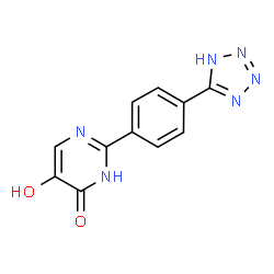 ChemSpider 2D Image | 5-Hydroxy-2-[4-(1H-tetrazol-5-yl)phenyl]-4(3H)-pyrimidinone | C11H8N6O2
