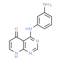 ChemSpider 2D Image | 4-[(3-Aminophenyl)amino]pyrido[2,3-d]pyrimidin-5(8H)-one | C13H11N5O