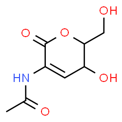 ChemSpider 2D Image | N-[(5s,6r)-5-Hydroxy-6-(Hydroxymethyl)-2-Oxo-5,6-Dihydro-2h-Pyran-3-Yl]acetamide | C8H11NO5