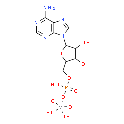 ChemSpider 2D Image | Vanadium(5+) hydroxide 5'-O-[(R)-hydroxyphosphinato]adenosine (1:4:1) | C10H17N5O11PV