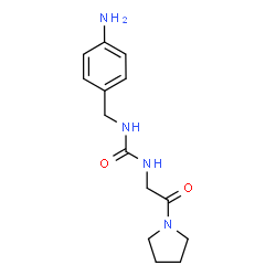 ChemSpider 2D Image | 1-(4-Aminobenzyl)-3-[2-oxo-2-(1-pyrrolidinyl)ethyl]urea | C14H20N4O2