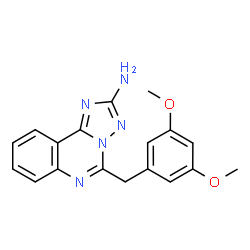 ChemSpider 2D Image | 5-(3,5-Dimethoxybenzyl)[1,2,4]triazolo[1,5-c]quinazolin-2-amine | C18H17N5O2
