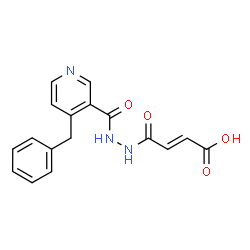 ChemSpider 2D Image | (2E)-4-{2-[(4-Benzyl-3-pyridinyl)carbonyl]hydrazino}-4-oxo-2-butenoic acid | C17H15N3O4