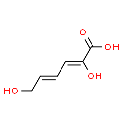 ChemSpider 2D Image | (2Z,4E)-2,6-Dihydroxy-2,4-hexadienoic acid | C6H8O4