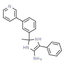 ChemSpider 2D Image | (2r)-2-Methyl-5-Phenyl-2-(3-Pyridin-3-Ylphenyl)-2,3-Dihydro-1h-Imidazol-4-Amine | C21H20N4