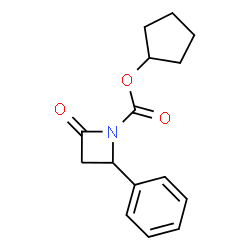 ChemSpider 2D Image | Cyclopentyl 2-Oxo-4-Phenylazetidine-1-Carboxylate | C15H17NO3