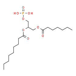 ChemSpider 2D Image | [(2R)-2-heptanoyloxy-3-phosphonooxy-propyl] nonanoate | C19H37O8P