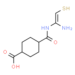ChemSpider 2D Image | trans-4-{[(E)-1-Amino-2-sulfanylvinyl]carbamoyl}cyclohexanecarboxylic acid | C10H16N2O3S