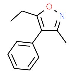 ChemSpider 2D Image | 5-Ethyl-3-methyl-4-phenyl-1,2-oxazole | C12H13NO