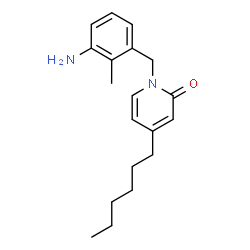 ChemSpider 2D Image | 1-(3-Amino-2-methylbenzyl)-4-hexyl-2(1H)-pyridinone | C19H26N2O
