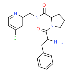 ChemSpider 2D Image | D-Phenylalanyl-N-[(4-chloro-2-pyridinyl)methyl]-L-prolinamide | C20H23ClN4O2