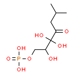 ChemSpider 2D Image | (2S)-2,3,3-Trihydroxy-6-methyl-4-oxoheptyl dihydrogen phosphate | C8H17O8P