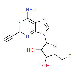 ChemSpider 2D Image | 5'-Deoxy-2-ethynyl-5'-fluoroadenosine | C12H12FN5O3