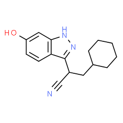 ChemSpider 2D Image | (2R)-3-Cyclohexyl-2-(6-hydroxy-1H-indazol-3-yl)propanenitrile | C16H19N3O