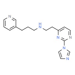 ChemSpider 2D Image | N-{2-[2-(1H-Imidazol-1-yl)-4-pyrimidinyl]ethyl}-3-(3-pyridinyl)-1-propanamine | C17H20N6