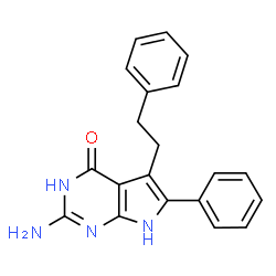 ChemSpider 2D Image | 2-Amino-5-Phenethyl-6-Phenyl-3h-Pyrrolo[2,3-D]pyrimidin-4(7h)-One | C20H18N4O