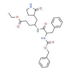 ChemSpider 2D Image | Ethyl (4R)-4-({N-[(benzyloxy)carbonyl]-L-phenylalanyl}amino)-5-[(3S)-2-oxo-3-pyrrolidinyl]pentanoate | C28H35N3O6