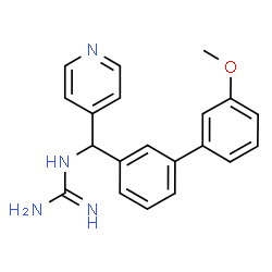 ChemSpider 2D Image | 2-[[3-(3-Methoxyphenyl)phenyl]-(4-Pyridyl)methyl]guanidine | C20H20N4O