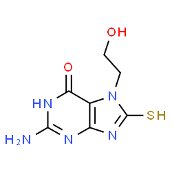 ChemSpider 2D Image | 7-(2-Hydroxyethyl)-8-Mercaptoguanine | C7H9N5O2S