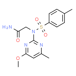 ChemSpider 2D Image | 2-[N-(4-methoxy-6-methylpyrimidin-2-yl)-4-methylbenzenesulfonamido]acetamide | C15H18N4O4S