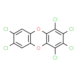 ChemSpider 2D Image | 1,2,3,4,7,8-Hexachlorooxanthrene | C12H2Cl6O2