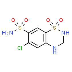 ChemSpider 2D Image | Hydrochlorothiazide | C7H8ClN3O4S2