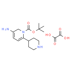 ChemSpider 2D Image | 2-Methyl-2-propanyl 3-amino-6-(4-piperidinyl)-1(2H)-pyridinecarboxylate ethanedioate (1:1) | C17H27N3O6
