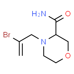 ChemSpider 2D Image | 4-(2-Bromo-2-propen-1-yl)-3-morpholinecarboxamide | C8H13BrN2O2