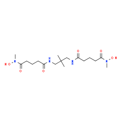 ChemSpider 2D Image | N~1~,N~1~'-(2,2-Dimethyl-1,3-propanediyl)bis(N~5~-hydroxy-N~5~-methylpentanediamide) | C17H32N4O6