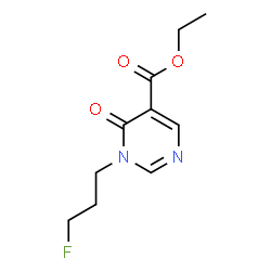 ChemSpider 2D Image | Ethyl 1-(3-fluoropropyl)-6-oxo-1,6-dihydro-5-pyrimidinecarboxylate | C10H13FN2O3
