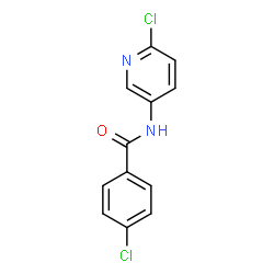 ChemSpider 2D Image | 4-Chloro-N-(6-chloro-3-pyridinyl)benzamide | C12H8Cl2N2O