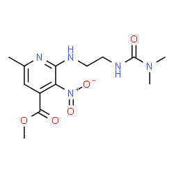 ChemSpider 2D Image | Methyl 2-({2-[(dimethylcarbamoyl)amino]ethyl}amino)-6-methyl-3-nitroisonicotinate | C13H19N5O5