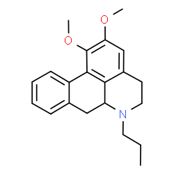 ChemSpider 2D Image | 1,2-Dimethoxy-6-propyl-5,6,6a,7-tetrahydro-4H-dibenzo[de,g]quinoline | C21H25NO2