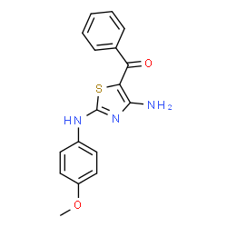 ChemSpider 2D Image | 4-amino-5-benzoyl-2-(4-methoxyphenylamino)thiazole | C17H15N3O2S