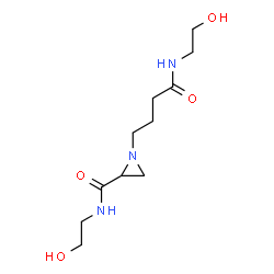 ChemSpider 2D Image | N-(2-Hydroxyethyl)-1-{4-[(2-hydroxyethyl)amino]-4-oxobutyl}-2-aziridinecarboxamide | C11H21N3O4