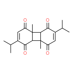 ChemSpider 2D Image | 2,6-Diisopropyl-4a,8a-dimethyl-4a,4b,8a,8b-tetrahydro-1,4,5,8-biphenylenetetrone | C20H24O4