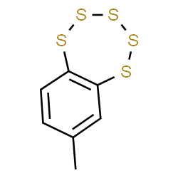 ChemSpider 2D Image | 7-methylbenzopentathiepin | C7H6S5