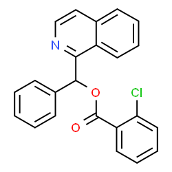 ChemSpider 2D Image | 1-Isoquinolinyl(phenyl)methyl 2-chlorobenzoate | C23H16ClNO2