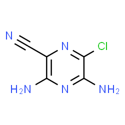 ChemSpider 2D Image | 3,5-Diamino-6-chloro-2-pyrazinecarbonitrile | C5H4ClN5