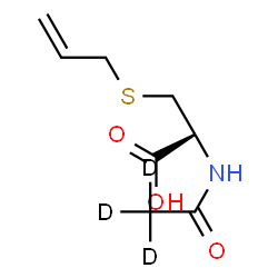 ChemSpider 2D Image | S-Allyl-N-(~2~H_3_)ethanoyl-L-cysteine | C8H10D3NO3S