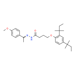 ChemSpider 2D Image | 4-[2,4-Bis(2-methyl-2-butanyl)phenoxy]-N'-[1-(4-methoxyphenyl)ethylidene]butanehydrazide | C29H42N2O3